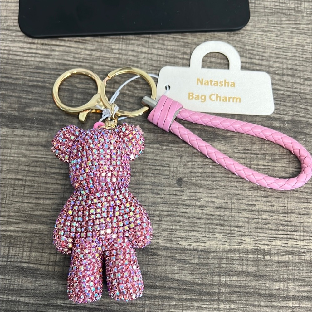 Pink Glitter Bear Bag Charm ✨💖 - Picture 3 of 6
